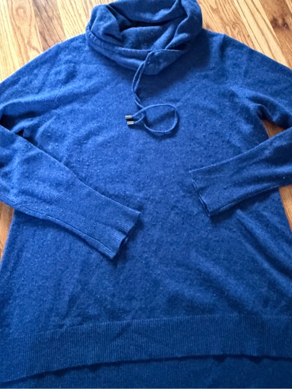 Max Studio Deep Blue Cowl Neck Sweater cashmere
